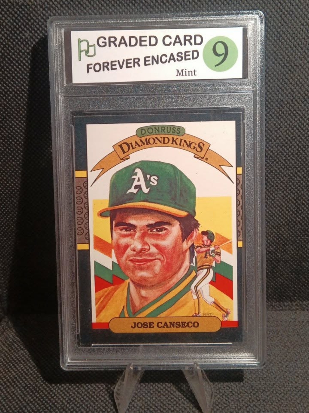 Donruss Diamond Kings Jose Canseco Graded Card - Green/Yellow